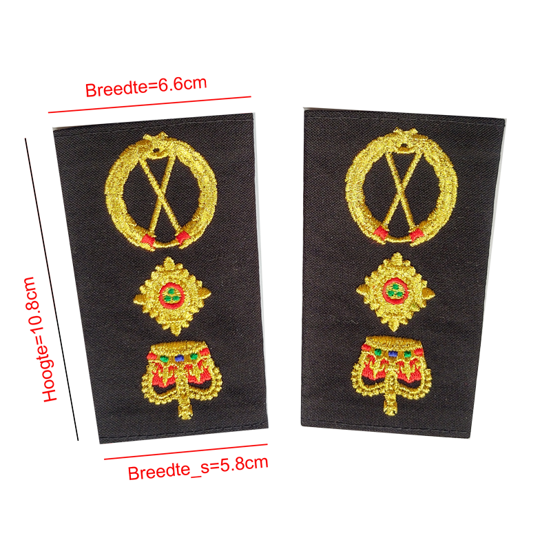 Epaulette type 1:  Schuifpassanten & Epauletten 66 x58 x108mm