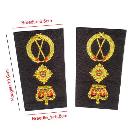 Epaulette type 1:  Schuifpassanten & Epauletten 66 x58 x108mm