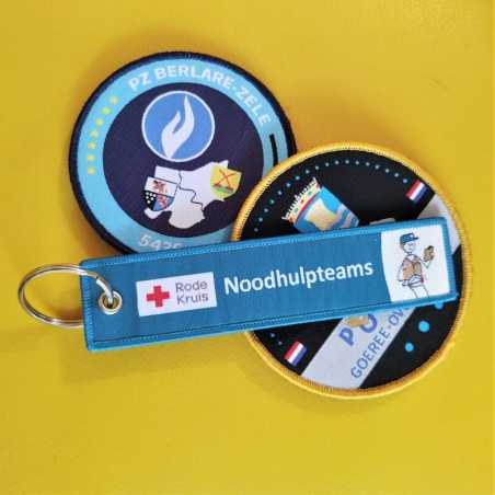 Woven keychain, dubble sides with your own logo's