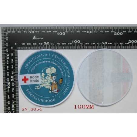 Glow-in-dark, reflective & metalice geweven badges, op maat gemaakt