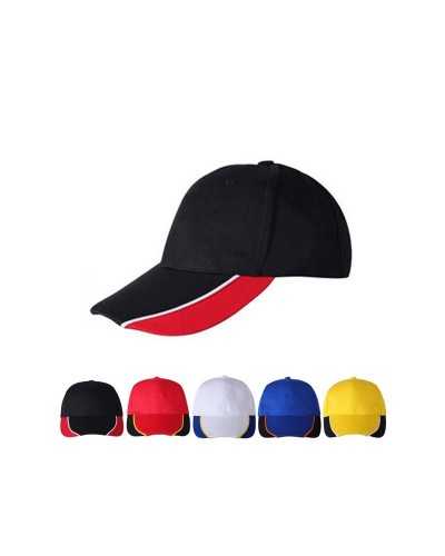 Baseball caps, 6 panels, three colors combination
