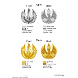 Barett-Embleme oder Barett-Abzeichen aus Metall, maßgefertigt
